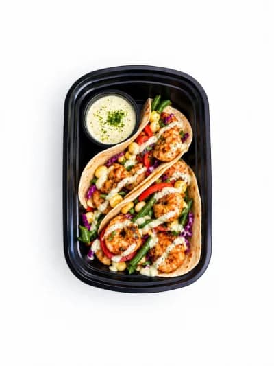 Tacos de langostinos
