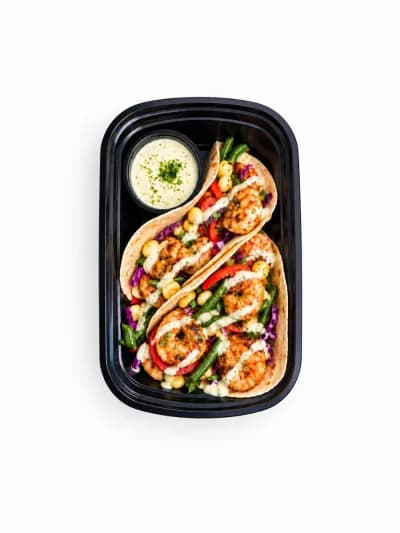 Tacos de langostinos